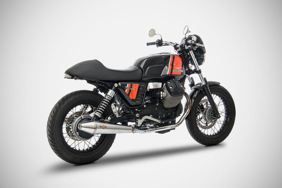 MOTO GUZZI V7II STONE EGZOZ | ''CONICAL'' SLIP-ONS (13-17)
