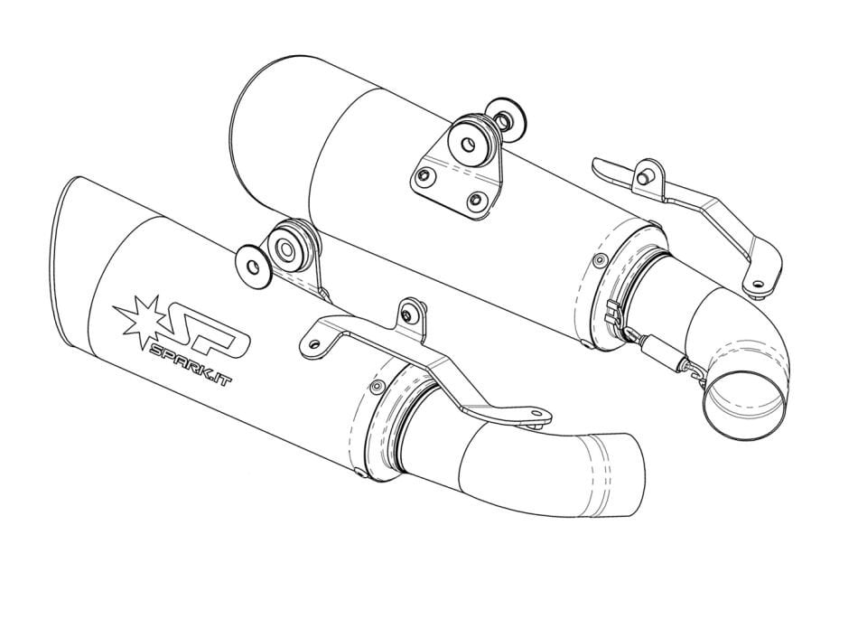 DUCATI HYPERMOTARD 950/SP EGZOZ | SLIP-ON ''GRID-O'' (19-24)