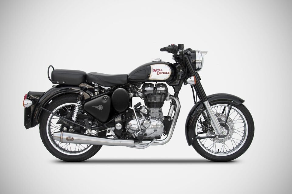 ROYAL ENFIELD BULLET 350/500 |''CONICAL'' SLIP-ON EGZOZ (06-09)