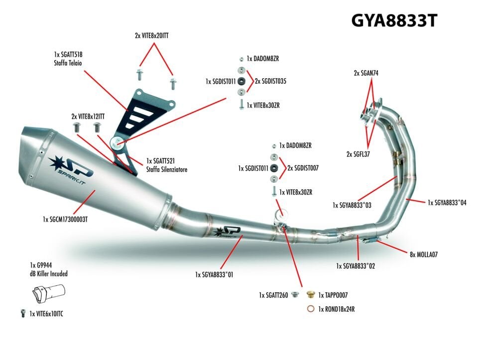 YAMAHA YZF R25 EGZOZ | FULL SİSTEM ''KONIX-EVO'' (15-24)