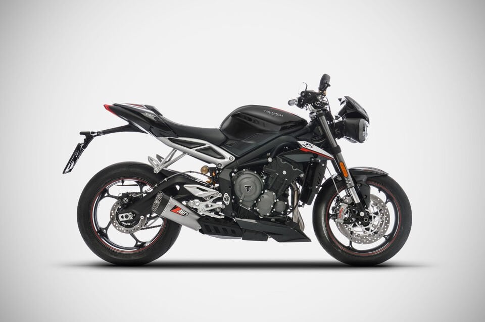 TRIUMPH STREET TRIPLE 765 EGZOZ | ''SHORT'' SLIP-ON (17-19)